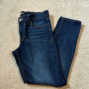Express Mid Rise Dark Wash Legging Jeans 6S NWOT